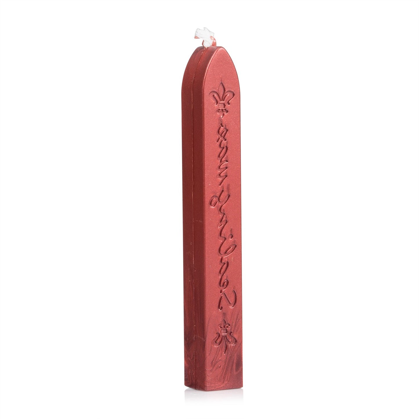 Mceal Sealing Wax Stick with Wick Flower De Luce of France Retro 10 Pieces Pack(Mahogany Red)
