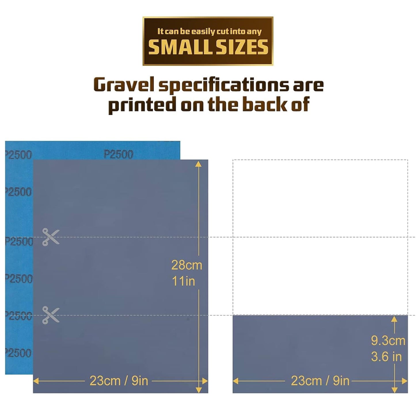 Sandpaper 2500 Grit, Wet Dry Sanding Sheets, High Performance Sand Paper for Wood Furniture Finishing, Metal Grinding, Automotive Polishing, 9 x 11 inches, 15-Sheets