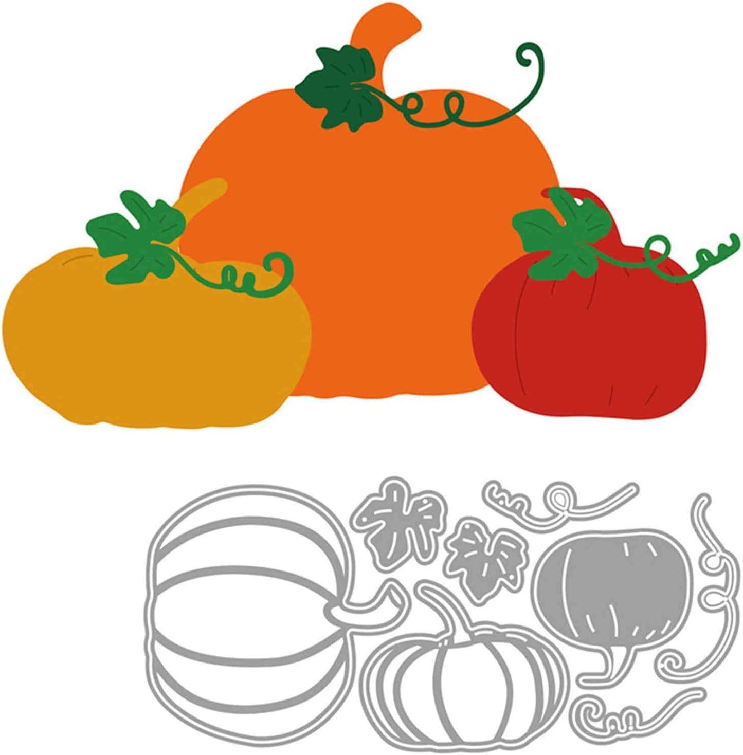 Mvchifay Cutting Dies Happy Birthday Metal Stencils Scrapbooking Tool DIY Emboss Paper Card Making (Pumpkins-14x6.5cm)