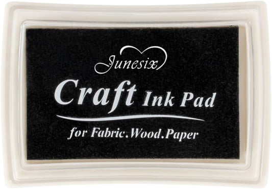 Black Ink Pad Finger Washable Kids Stamp Ink Pad for Rubber Stamps Paper Scrapbooking