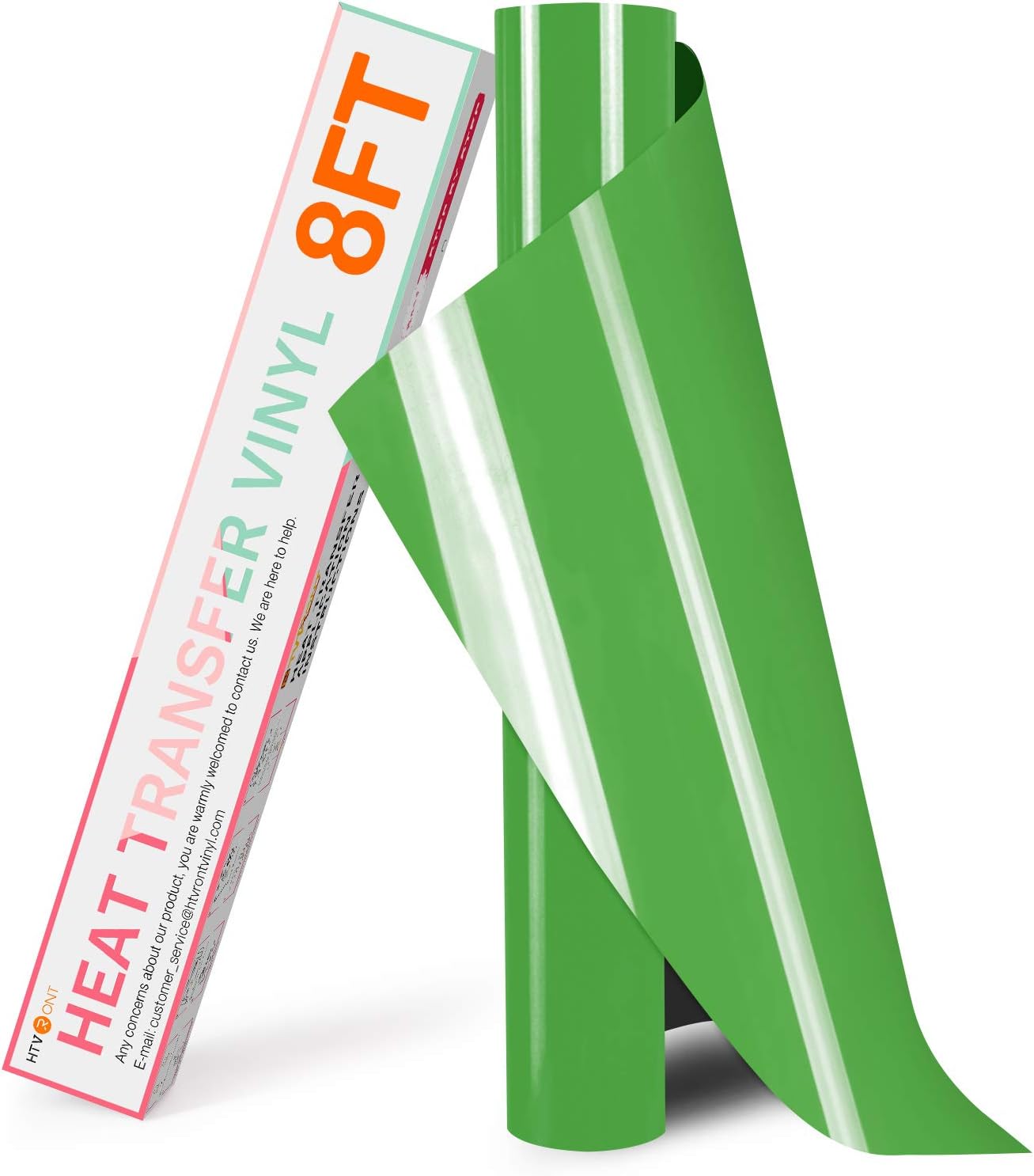 HTVRONT HTV Vinyl Rolls Heat Transfer Vinyl - 12" x 8ft Fruit Green HTV Vinyl for Shirts, Iron on Vinyl for All Cutting Machine - Easy to Cut & Weed for Heat Vinyl Design (Fruit Green)
