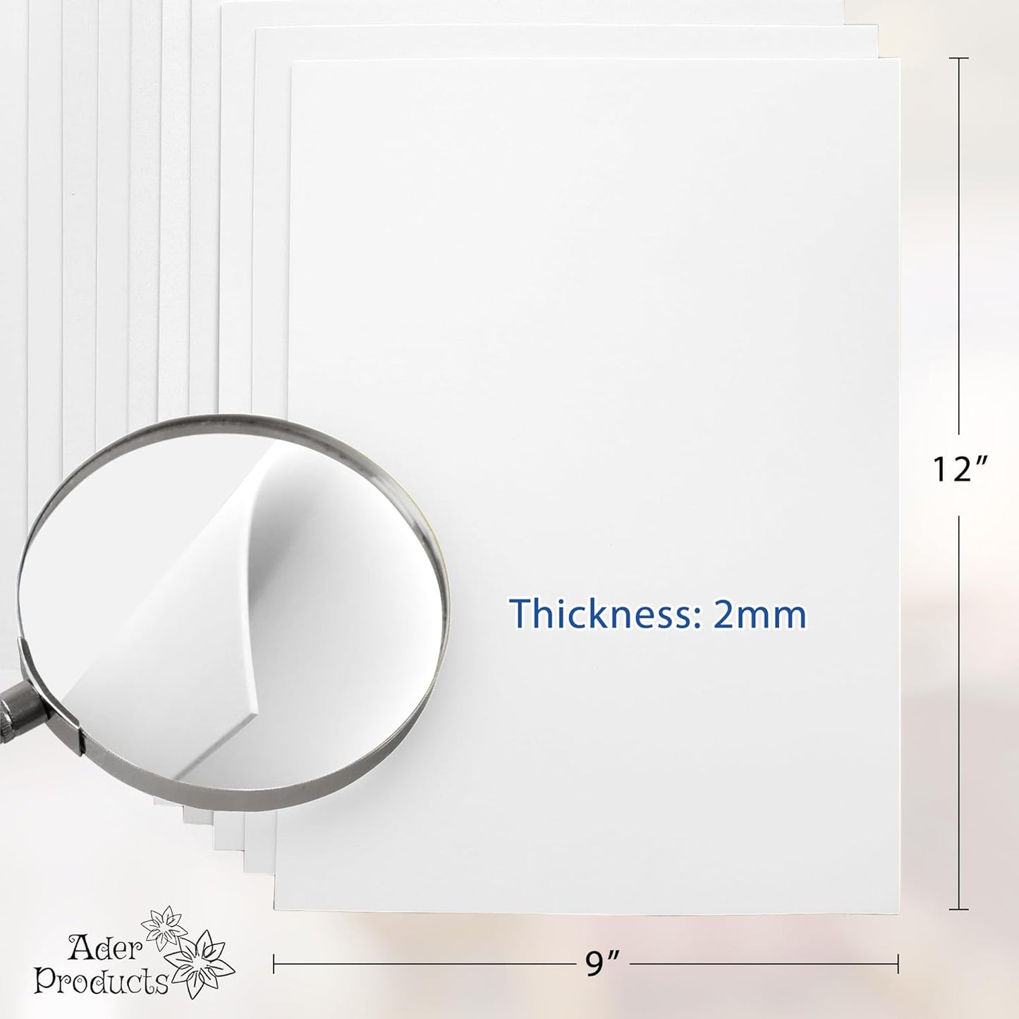 White EVA Foam Sheets for Crafts, 15 Pack, 9 x 12 Inch, 2mm Thickness – Ideal for DIY Arts and Crafts, Foam Paper for Kids, Cosplay and Costumes15 Pack