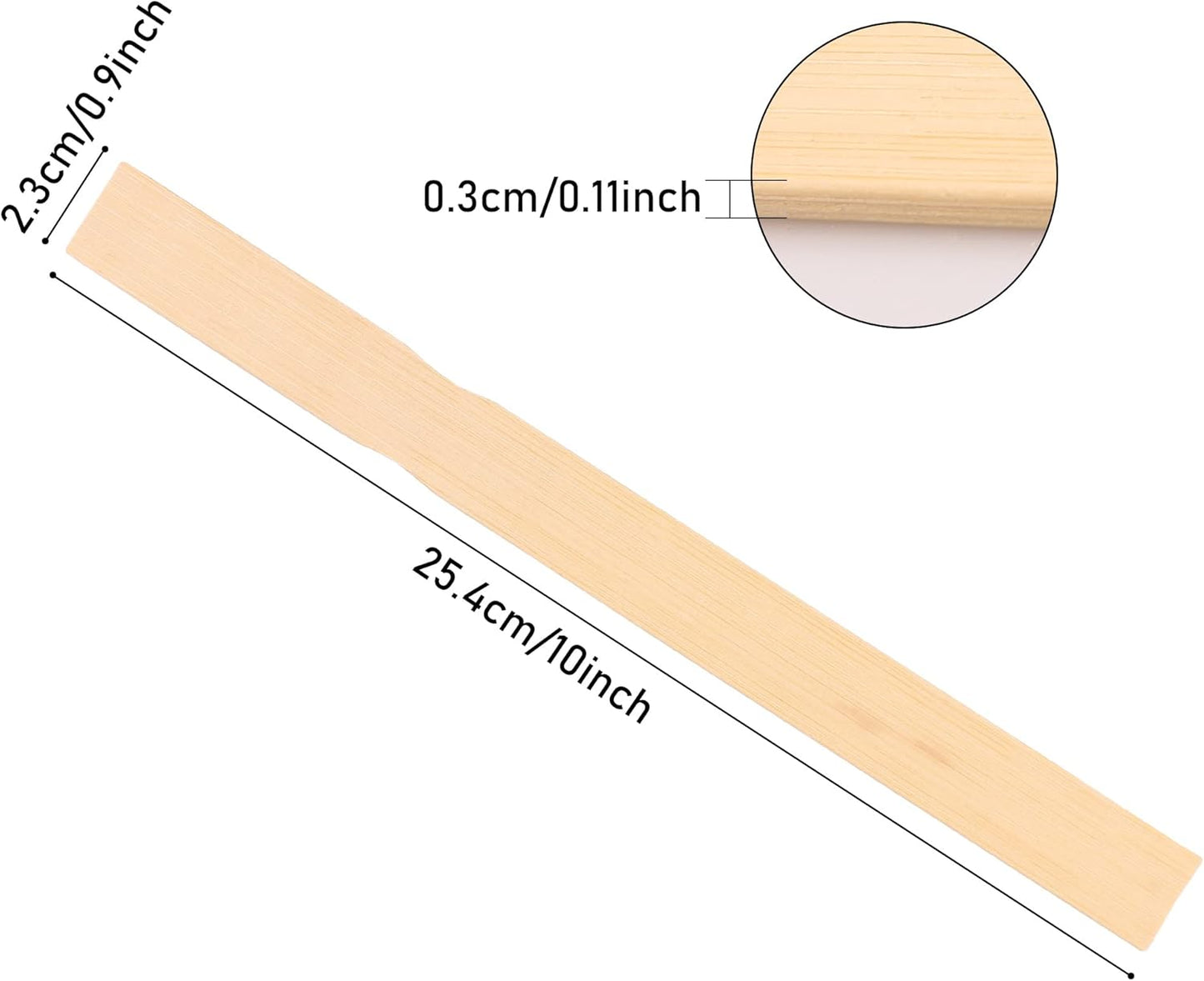 Paint Stir Sticks-Rewiss Bulk 100 PCS 10in Length Bamboo Craft Sticks Natural Color Paint Stir Sticks