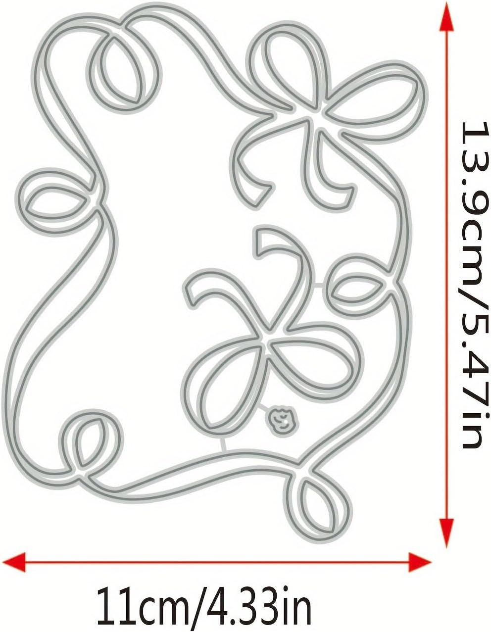 Festivals Metal Cutting Die for Scrapbooking, Christmas Cut Stencils for DIY Scrapbook Photo Album Decorative Paper Card, Card Making Supplies, Embossing (Decorative Knot 5.4 x 4.3 in)