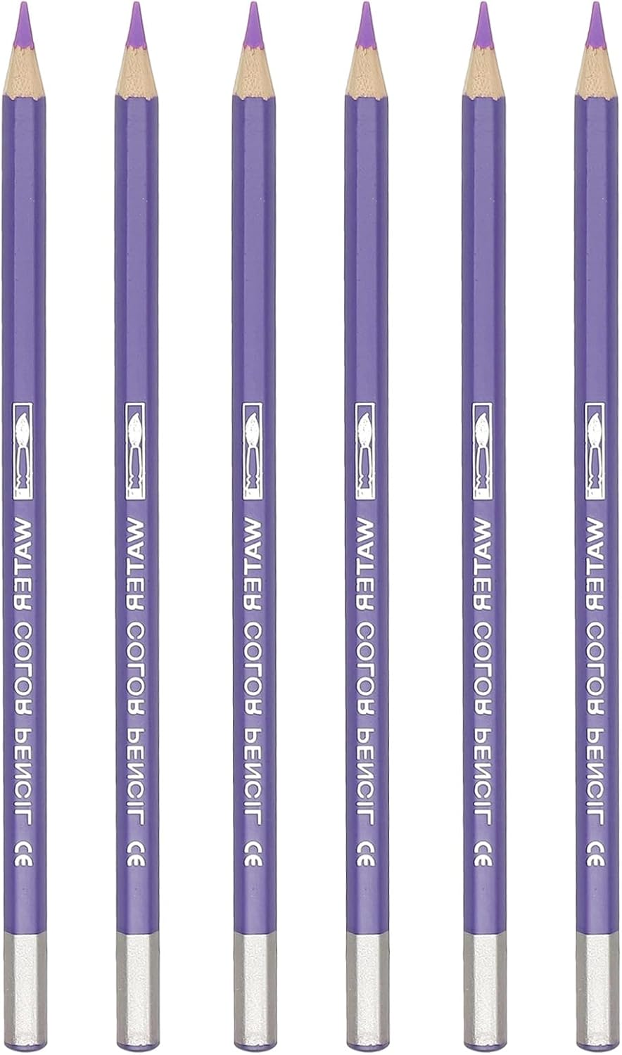 PATIKIL Watercolor Pencil, 6Pcs Water Soluble Pencils for Blending, Coloring, Sketch Drawing, Painting, Light Purple