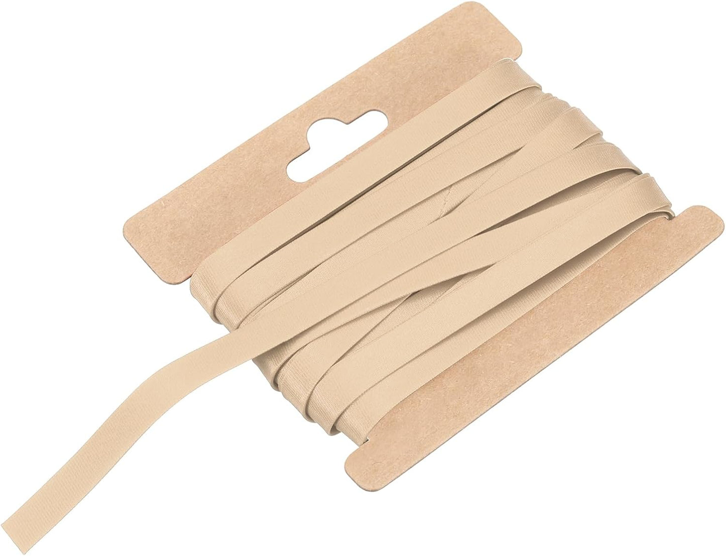 MECCANIXITY Double Fold Bias Tape for Sewing 1/3 Inch x 6 Yards Satin Pre-fold Continuous Binding Tape for Seaming Quilting Hemming Binding DIY Crafts, Light Brown