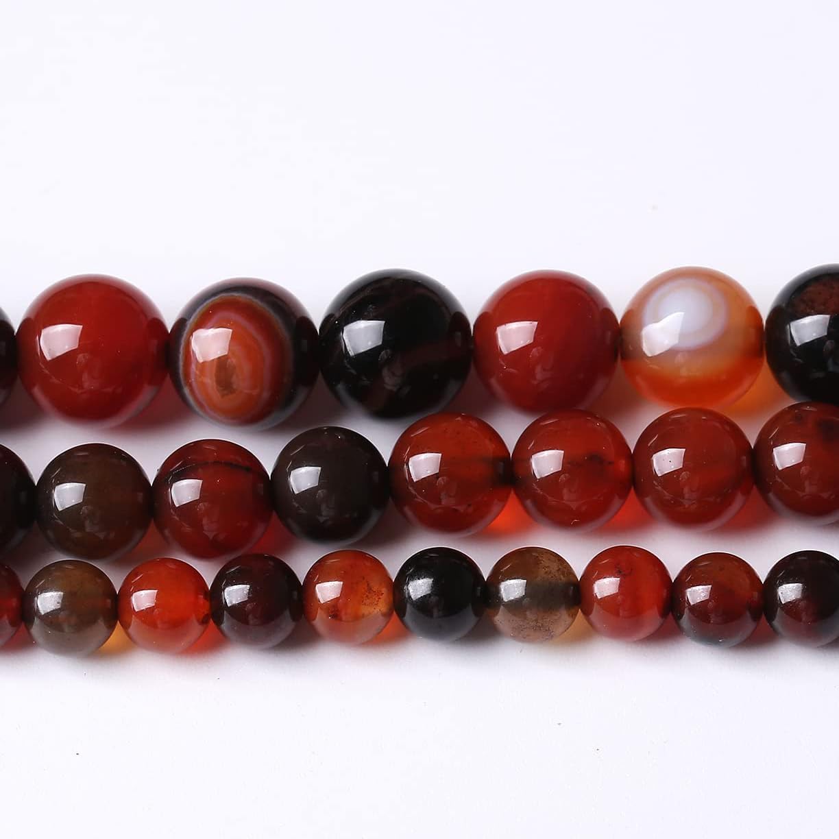 36PCS 10MM Red Persian Agate Stone Beads Energy Healing Beads for DIY Jewelry Bracelet Necklace Making for Jewelry Making15Inch…
