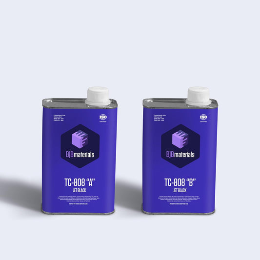 TC-808 Jet Black – Rigid Polyurethane Casting Resin | 78D Hardness | Pre-Pigmented Black | Fast-Curing, Low Viscosity | Durable Parts, Prototypes, Molding & FX (4 lbs / 2 Qt Kit)