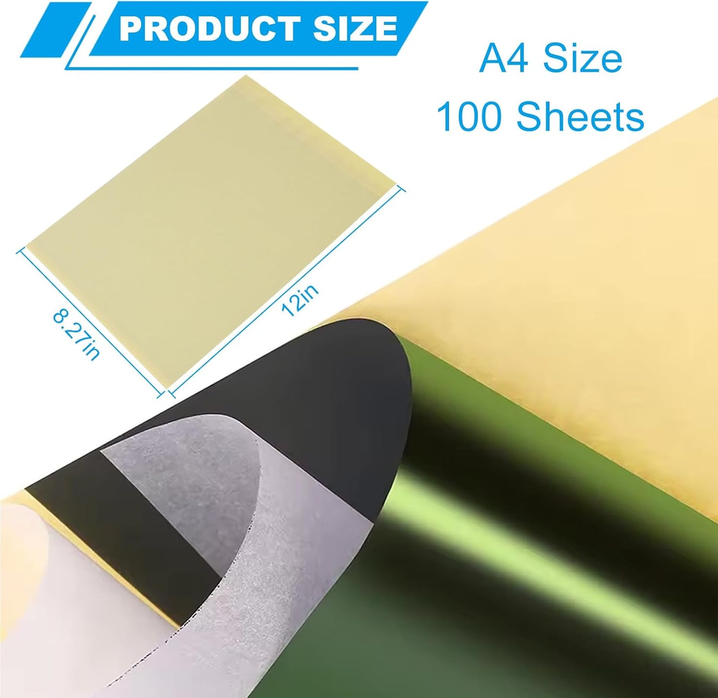 Tattoo Transfer Paper 100 Sheets, Thermal Stencil Paper for Tattooing A4 Professional Tracing with Crisp Transfer 4 Layer Stencil Paper 8.27" x 12" Tattoo Supplies for Studios & Beginners