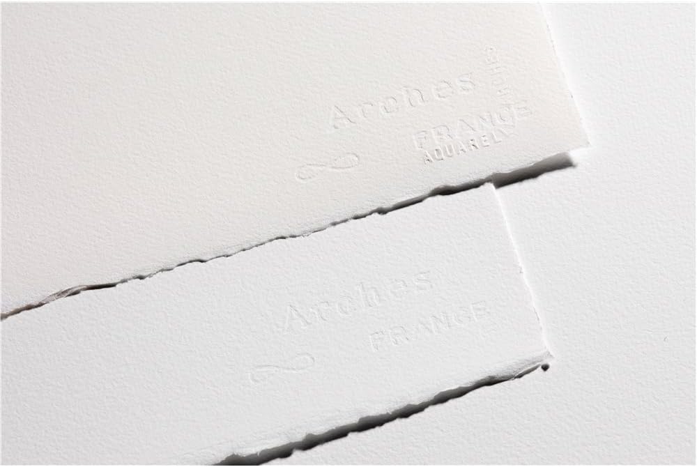 Arches Watercolor Pad 9 x 12 inches Natural White 100% Cotton Paper - 12 Sheet Arches 140 lb Cold Press Pad.