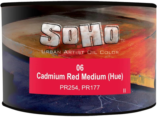 Soho Urban Artist Oil Paint - Cadmium Red Medium Hue, 430 ml Can - Best Valued Oil Colors for Painting, Excellent Pigment Load