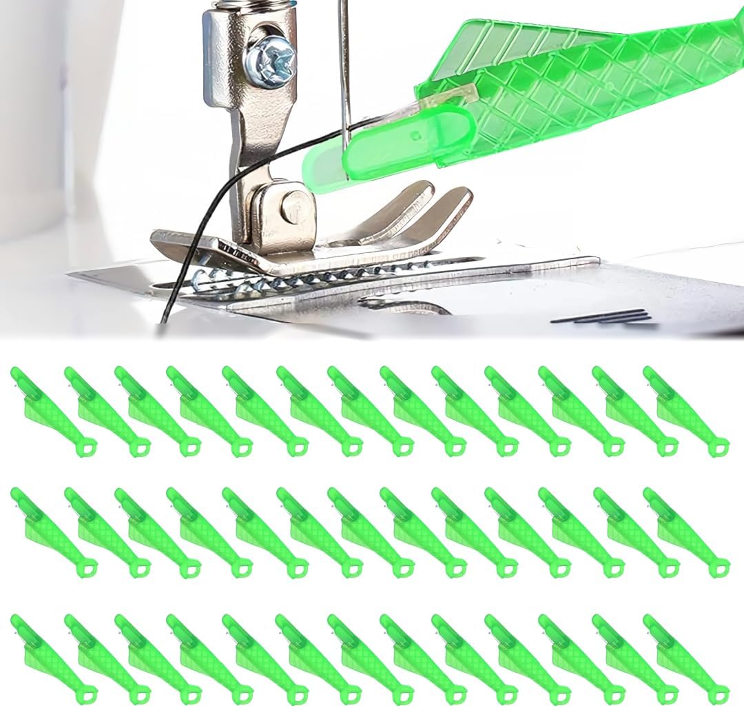 40Pcs Fish Mouth Sewing Machine Needle Threader,2025 New Upgraded Automatic Sewing Needle Threader,Fish Type Needle Threader,Quick Sewing Machine Loop Easy Selfthread Needle Threaders Tool