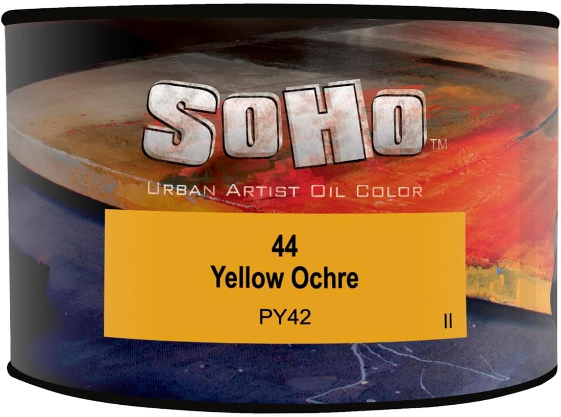Soho Urban Artist Oil Paint - Yellow Ochre, 430 ml Can - Best Valued Oil Colors for Painting, Excellent Pigment Load