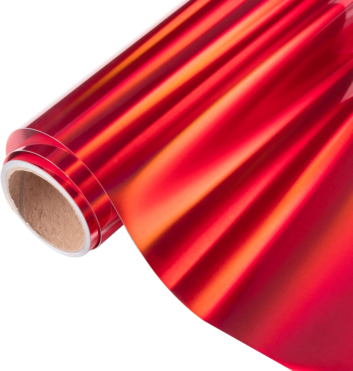 VINYL FROG Holographic HTV Vinyl Roll 12" x5ft Red Metallic Heat Transfer Vinyl Iron on Vinyl Easy to Cut & Weed DIY Heat Press Design for T-Shirts