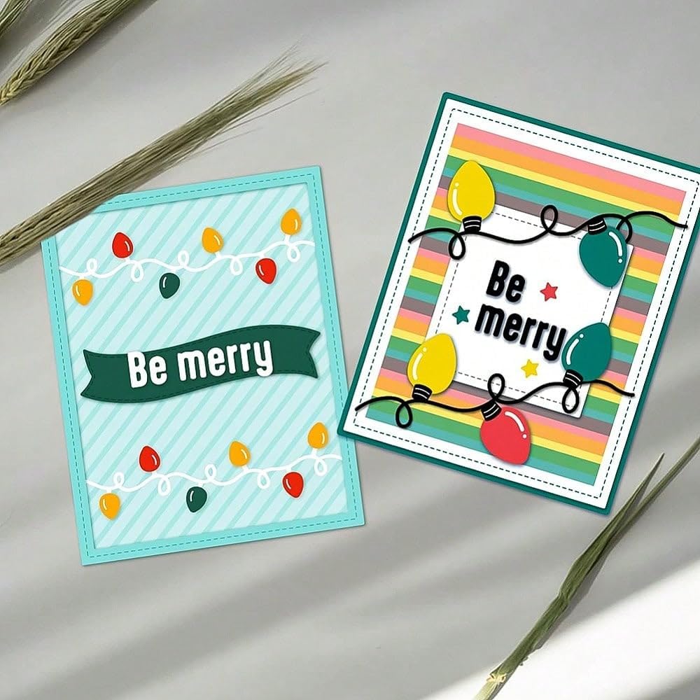 Festivals Metal Cutting Die for Scrapbooking, Christmas Cut Stencils for DIY Scrapbook Photo Album Decorative Paper Card, Card Making Supplies, Embossing (Light Bulb 4.7 x 4 in)