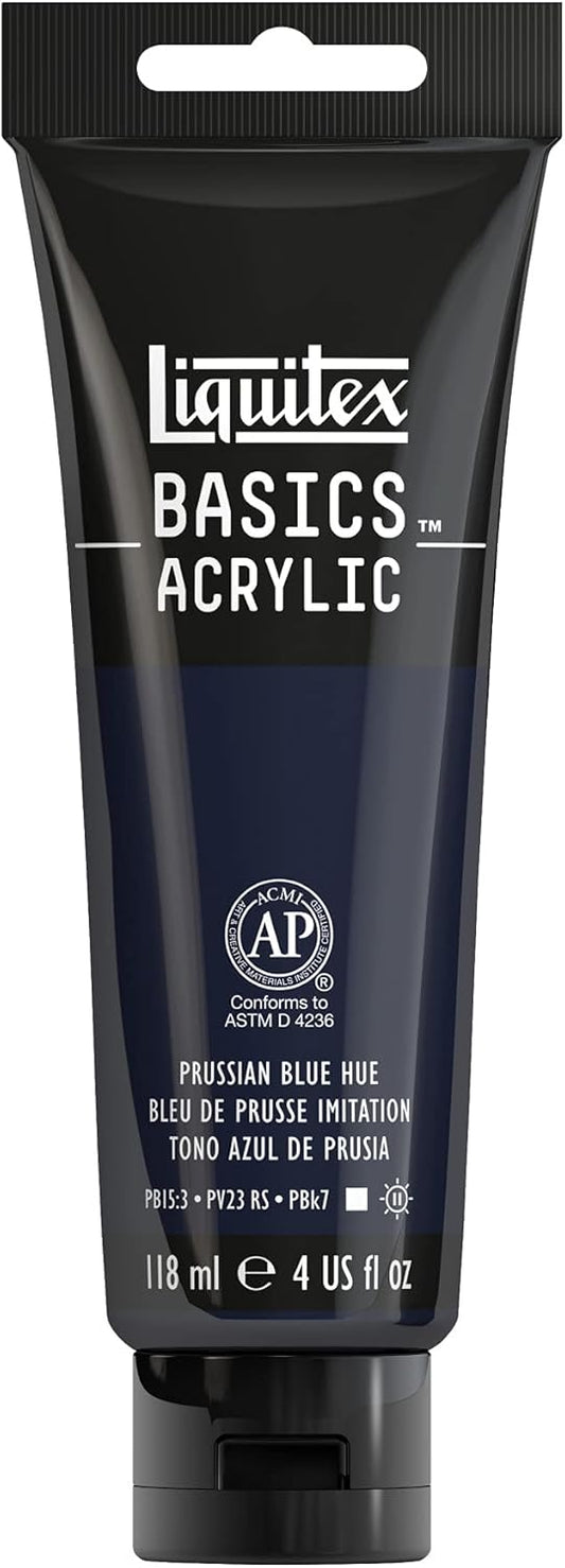 Liquitex BASICS Acrylic Paint, 118ml (4-oz) Tube, Prussian Blue