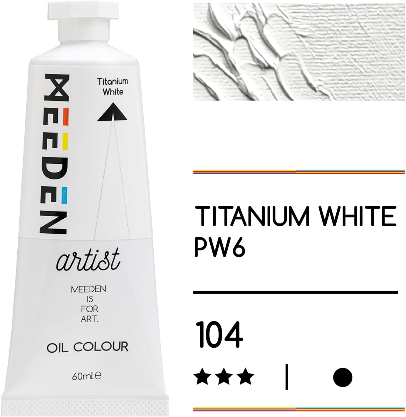 MEEDEN Titanium White Oil Paint - Artist Grade 60ml/2oz Tube - Professional Art Paints for Canvas Painting