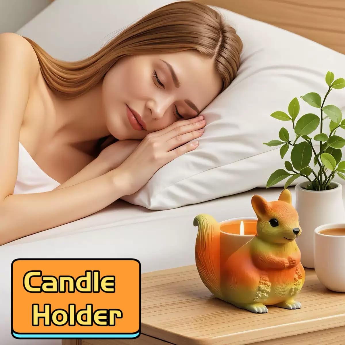 Animal Resin Molds Silicone 3D Cute Epoxy Resin Plaster Candle Holder Wax Molds for Candle Making, Art Crafts DIY Unique Display Home Decor