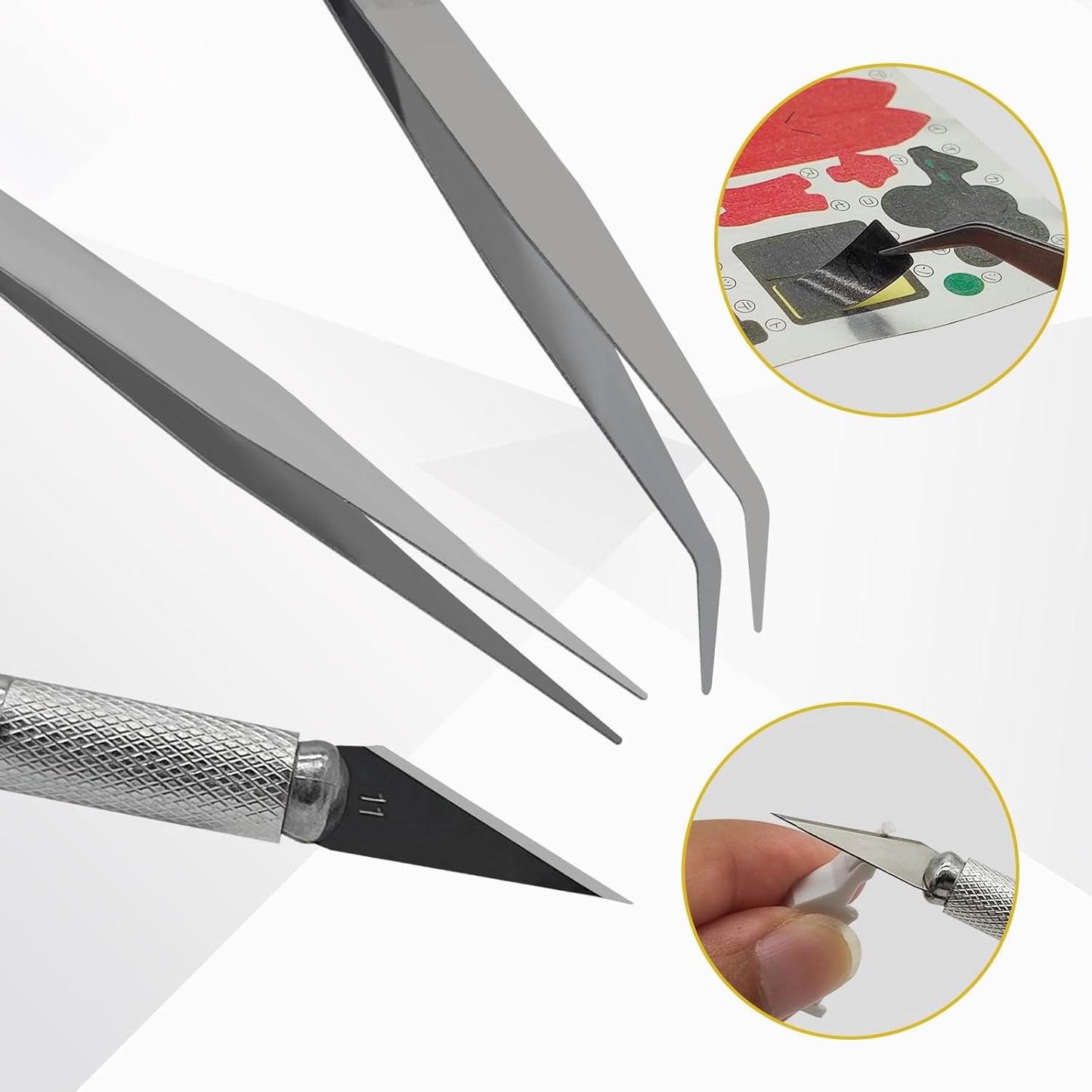 BOOSDEN Model Nippers 9pcs Set, Single Blade Nipper Model Tool Kit, Hobby Clippers for Gundam Gunpla, Thin & Sharp Model Snips, Sprue Cutters for Plastic Models Repairing Building and Fixing