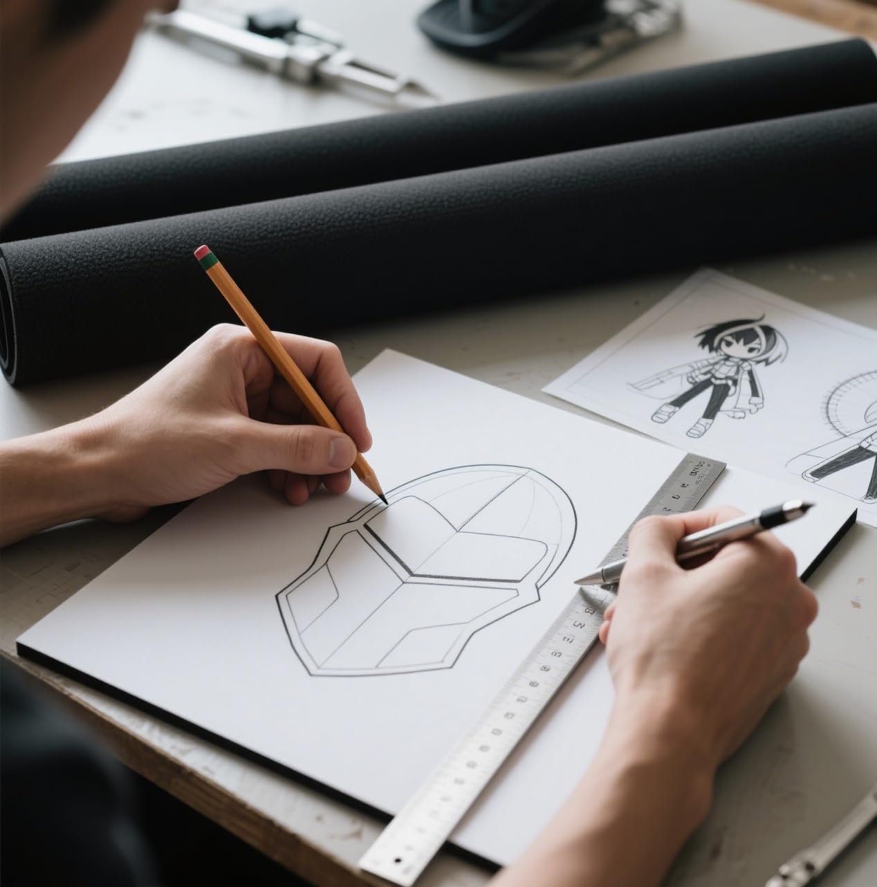 AMZQNART 2Pcs EVA Foam 3mm, Cosplay Foam 16x59 inch Black, High Density 90 kg/m³, for Craft Projects Cosplay Costumes, Fake Weapons, Decorations, Christmas, Easter, Thanksgiving, etc.