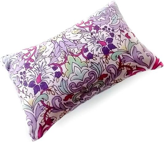 Emery Pincushion for Sewing - Filled with Abrasive Emery Sand - Handmade in USA (2"x3", Purple Damask)