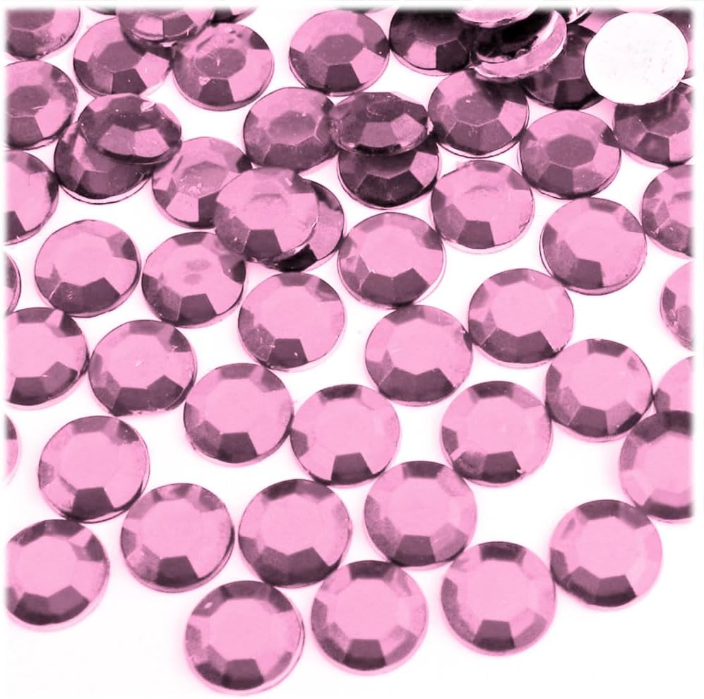 The Crafts Outlet 144pc Rhinestones Round 10mm - Flatback Devil Red Wine