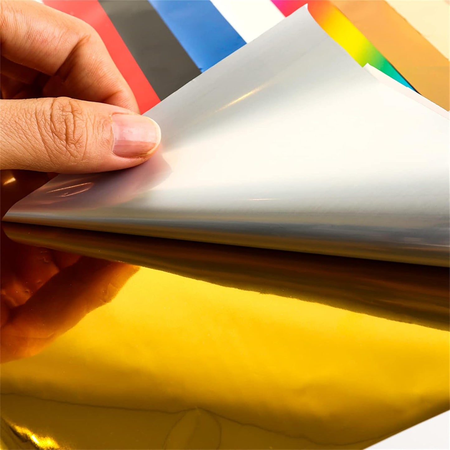 Briartw 20x29cm Hot Foil Paper 50 Sheets Pack Toner Reactive Foil Hot Stamping Foil Paper by Laser Printer and Laminator for Scrapbooking Craft Cardmaking DIY Album (Red, 100 Sheets)