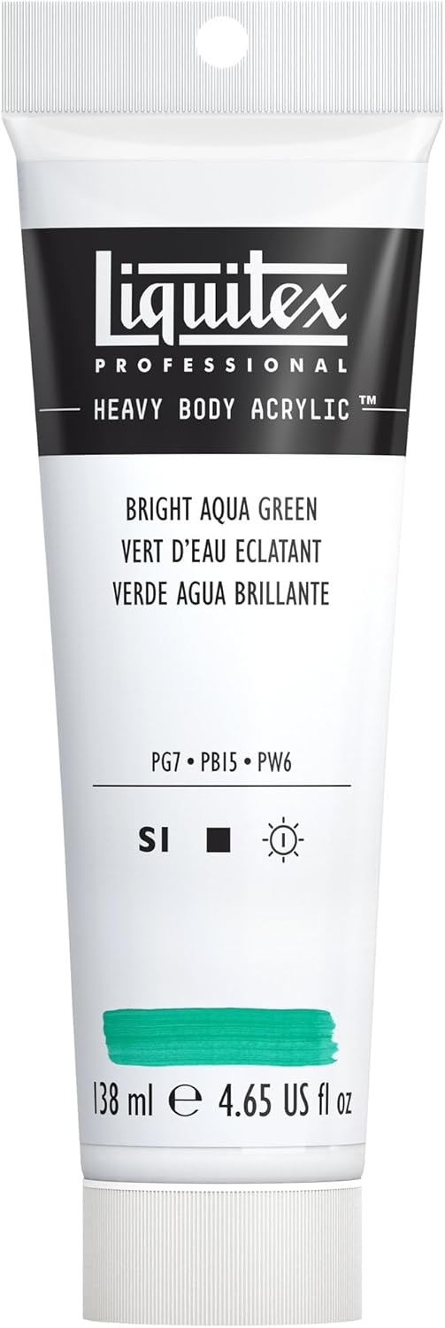 Liquitex Professional Heavy Body Acrylic Paint, 4.65-oz (138ml) Tube, Bright Aqua Green