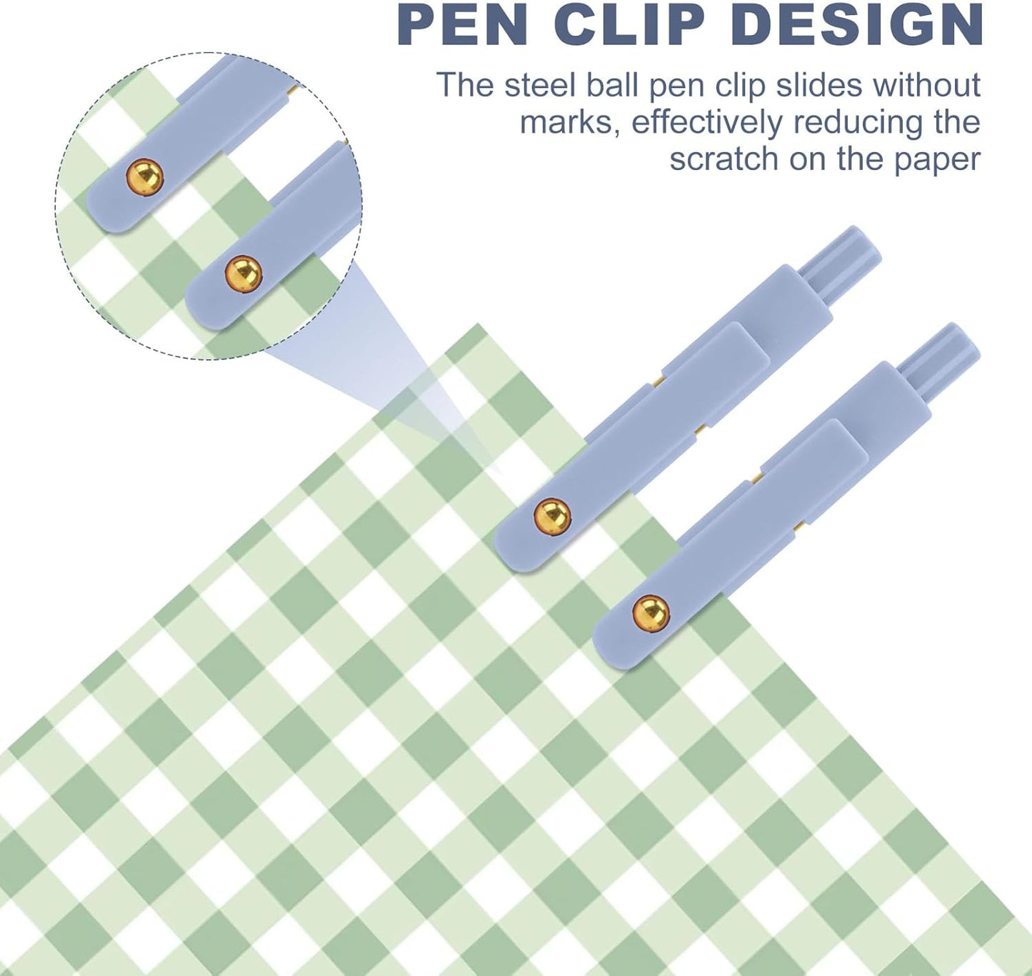 Ddaowanx Gel Pens, 0.5mm Fine Point Quick Dry Blue Ink Pens Retractable, Cute Colorful Barrel Smooth Writing Pen, Aesthetics Gifts for Women Men (6 Pcs-Blue Ink)