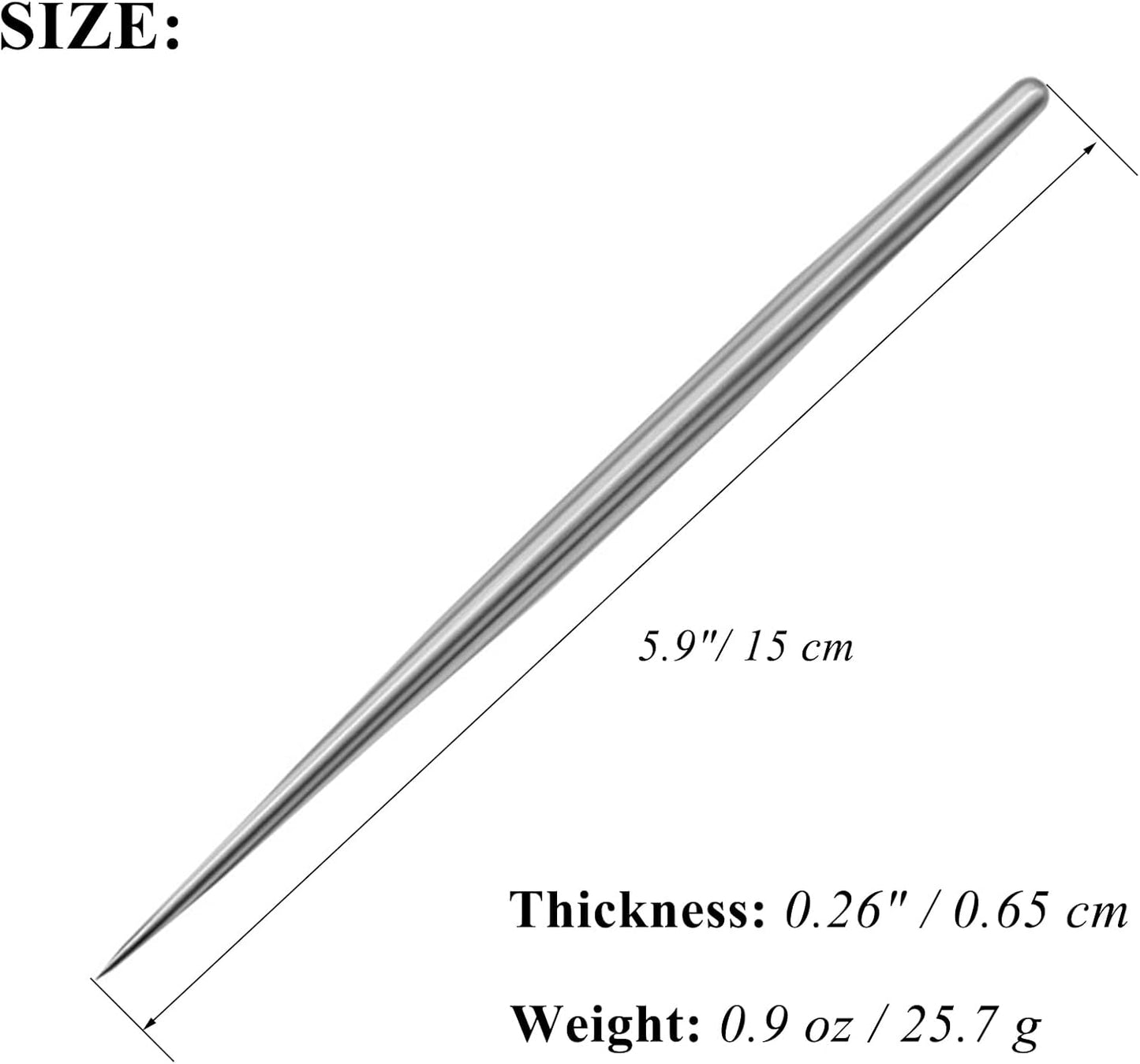 2 PCS Clay Needle Tools Sculpting Ceramics Pottery Carving Tools for Model Clay Supplies,Stainless Steel Ceramic & Pottery Needle Tools 5.9 Inch Texture Needle Pottery Scoring Tool,Silver, LXLVOUEG