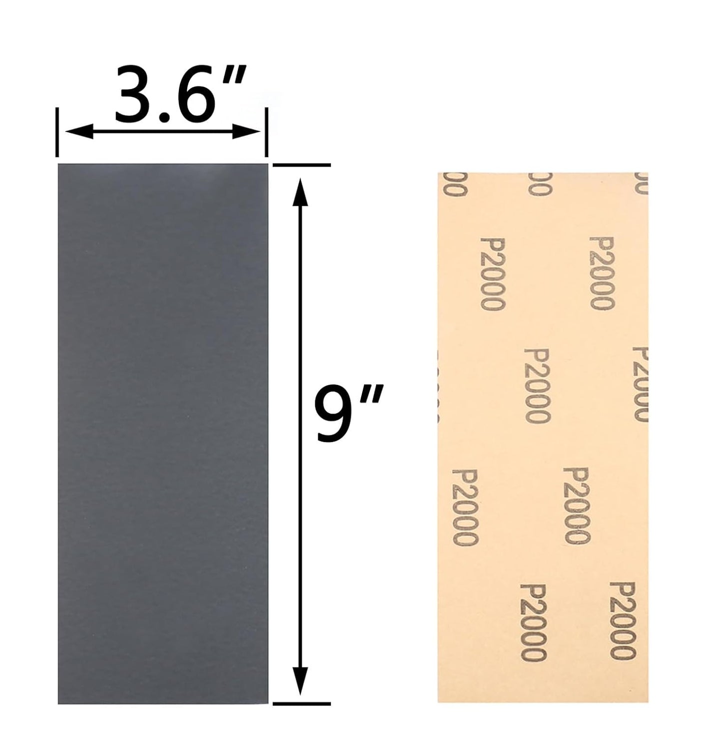 30Pcs 9 x 3.6 Inchs 2000 Grit Wet and Dry Handmade Universal Sanding Sheets, Suitable for Woodworking Furniture/Automobiles/Metal/Lacquer Polishing Sandpaper