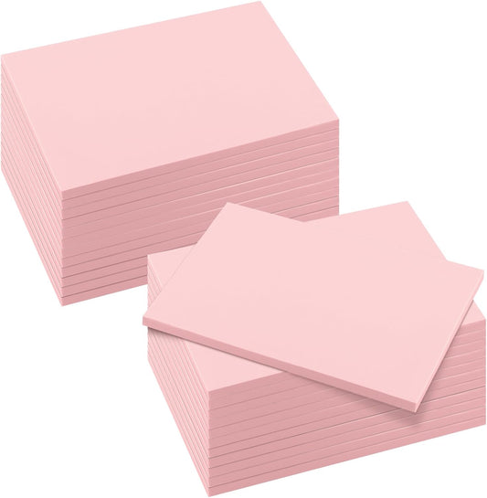 LEXININ 24Pcs Rubber Stamps, 6 x 4 x 0.3 Inches Pink Soft Rubber Linoleum Blocks Printing, Linocut Rubber Carving Block