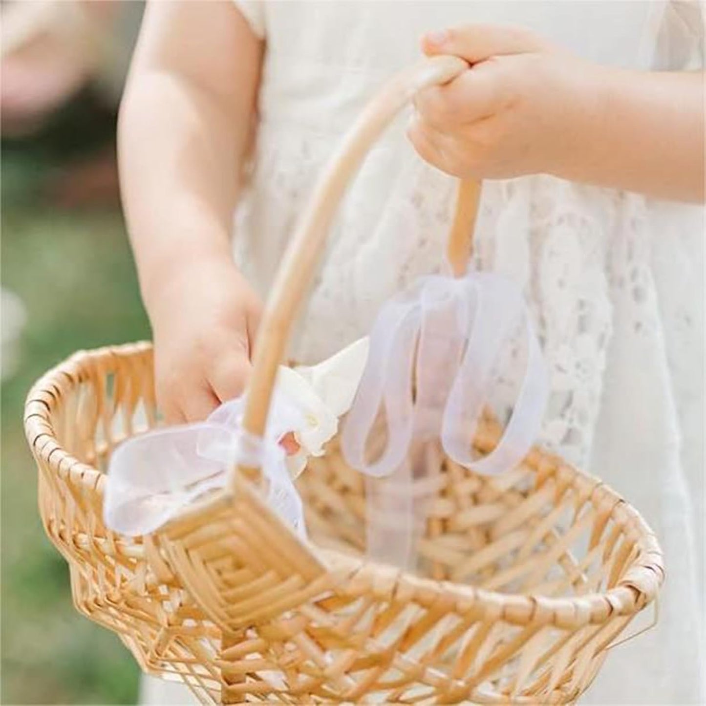 White Ribbon for Gifts Wrapping, 1 inch 50Yard Sheer Organza Ribbon, Gift Wrap Chiffon Fabric Ribbons for Flower Bouquet, Christmas, Mothers Day, Wedding, Crafts, Party Decoration