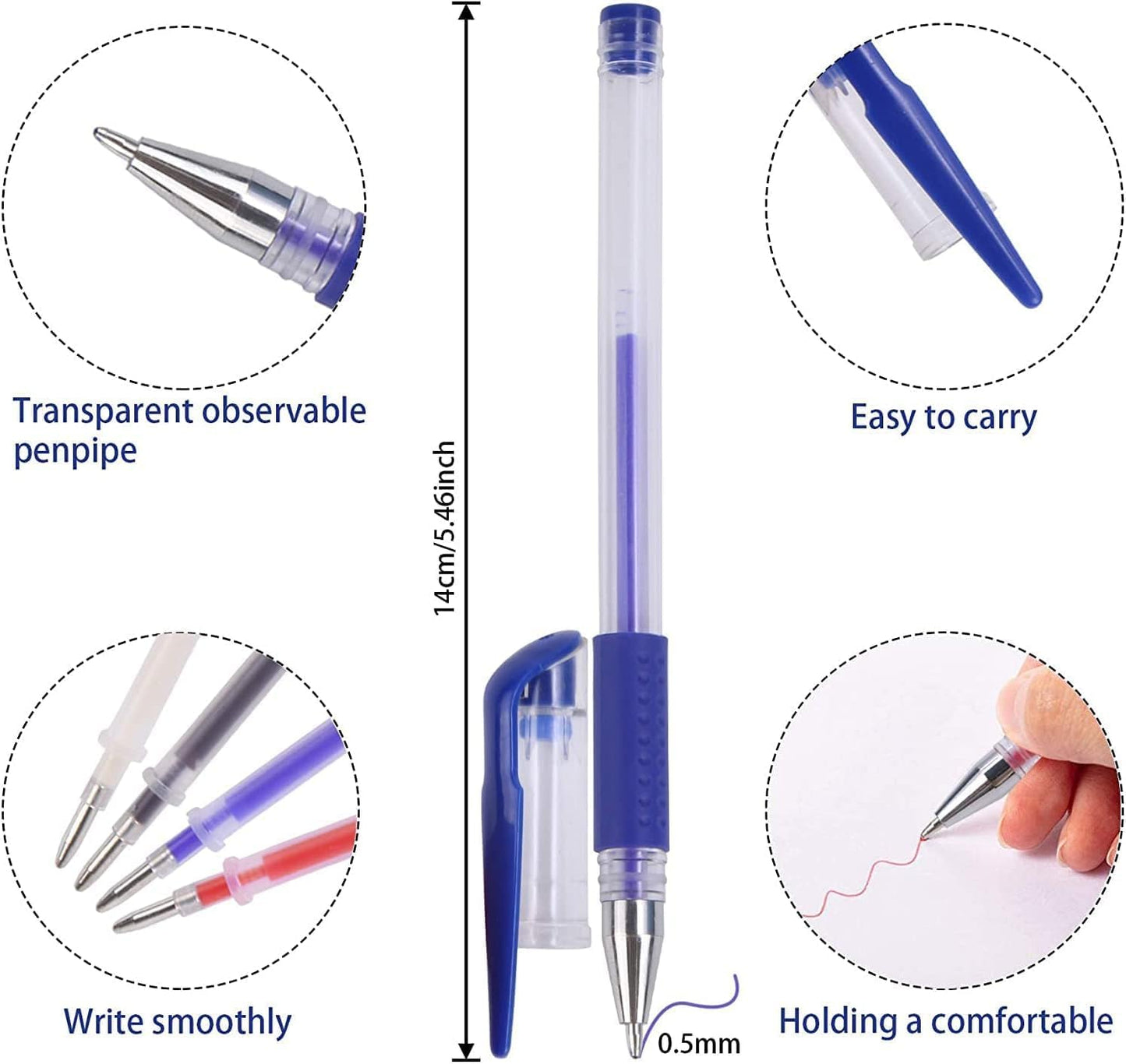 JANYUN 4 Pieces Heat Erasable Pens for Fabric with 12 Refills Fabric Marking Pens Fabric Markers for Quilting Sewing DIY Dressmaking Fabrics Tailors Chalk
