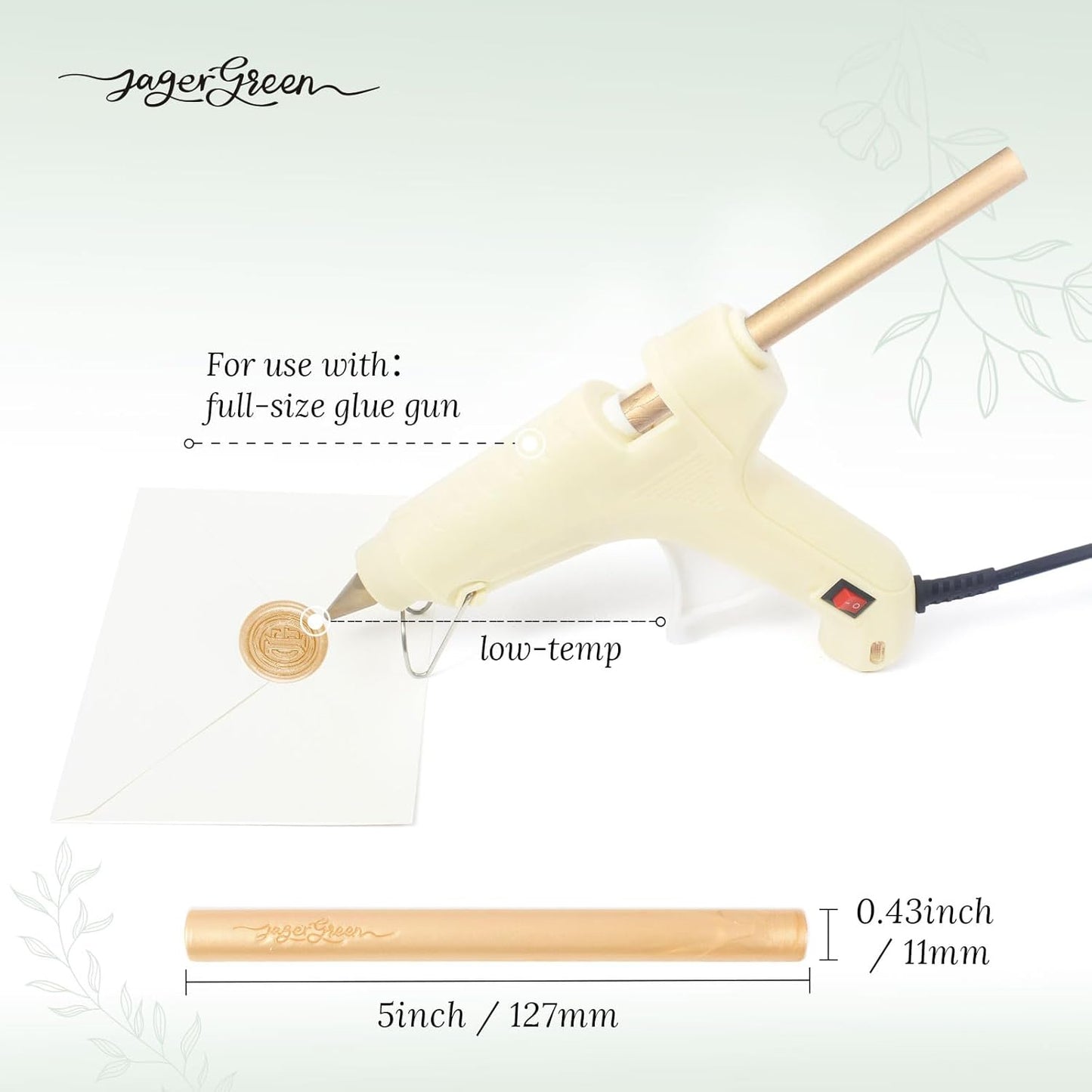 Glue Gun Wax Seal Sticks, 8 Pcs Gold Sealing Wax Sticks for Wedding Invitation Envelopes, Antique Stamp Seals, Letter Sealer, Scrapbook Supplies, Christmas Cards, Gifts Wrapping