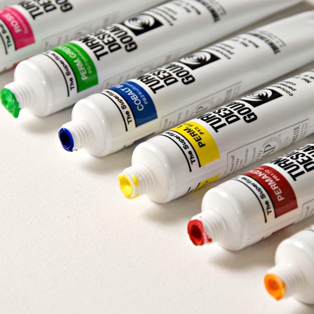 Turner Watercolor Paint Set - Design Gouache Premier Opaque Watercolor Paint - 25 ml Tubes - Set of 18 Assorted Colors