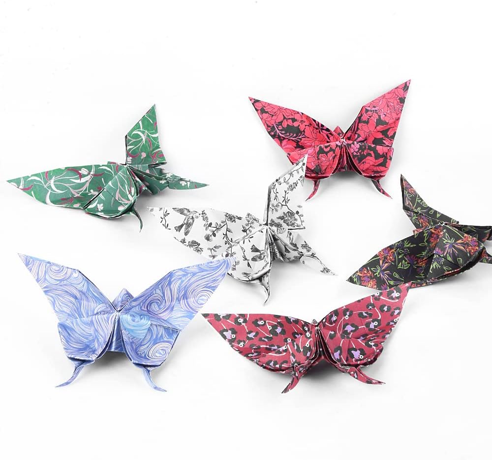 Origami 6x6 Paper Kit 150 Sheets 50 Vivid Colors Double Sided Same Printed Traditional Patterns Square for Arts Crafts Projects Japan traditional Chiyo Japanese Chiyogami