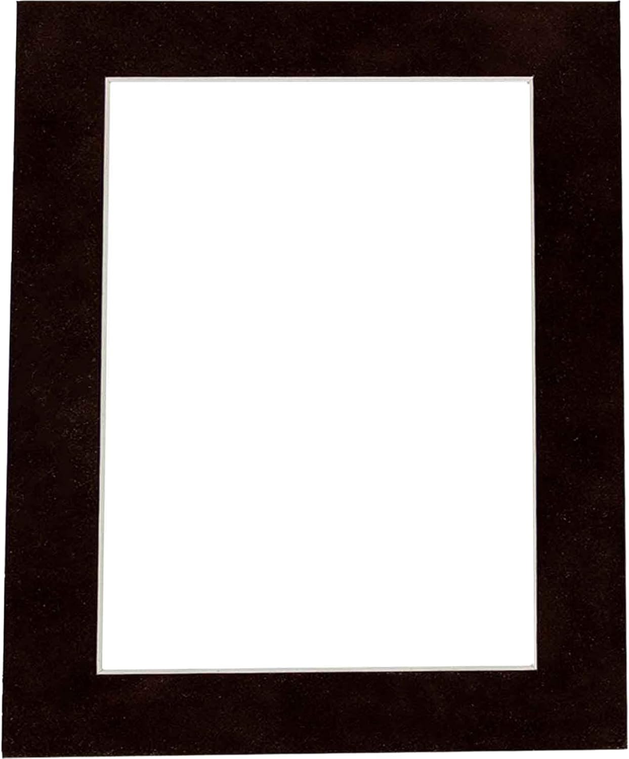 8x10 Mat Bevel Cut for 5.5x8.5 Photos - Acid Free Black Suede Precut Matboard - For Pictures, Photos, Framing - 4-ply Thickness