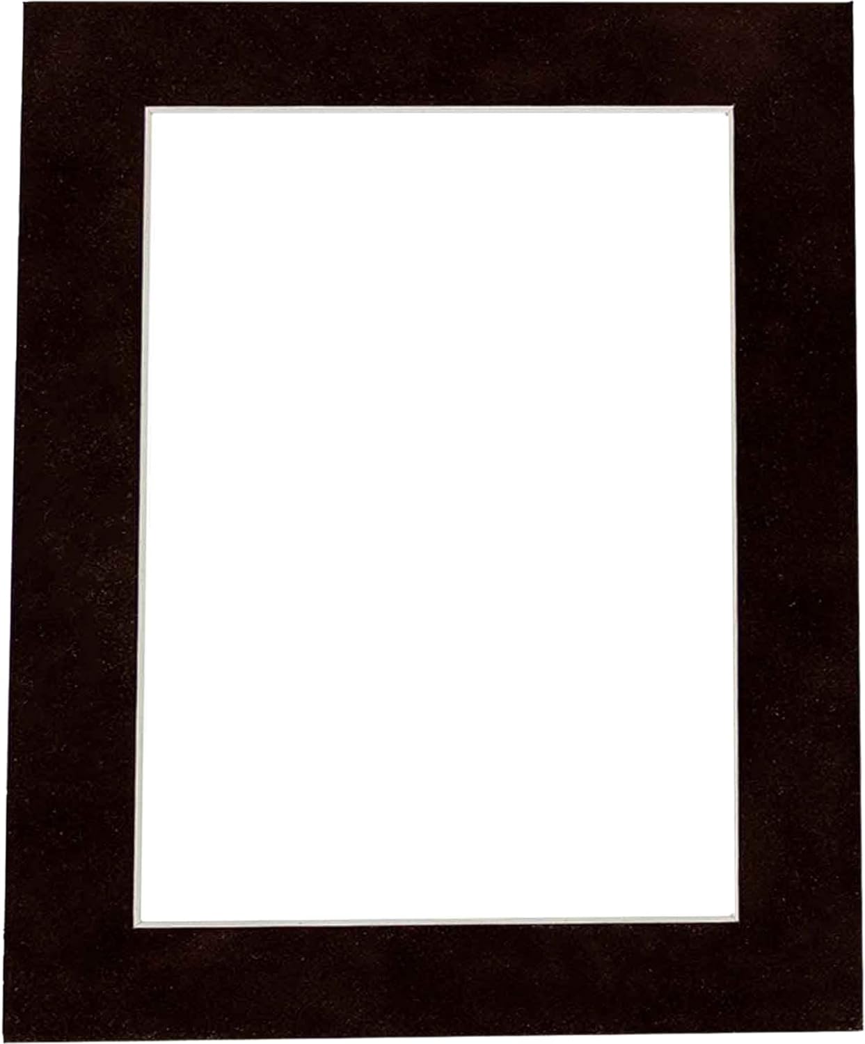 Pack of TEN 11x14 Mats Bevel Cut for 8.5x11 Photos - Acid Free Black Suede Precut Matboards For Pictures, Photos, Framing - 4-ply Thickness
