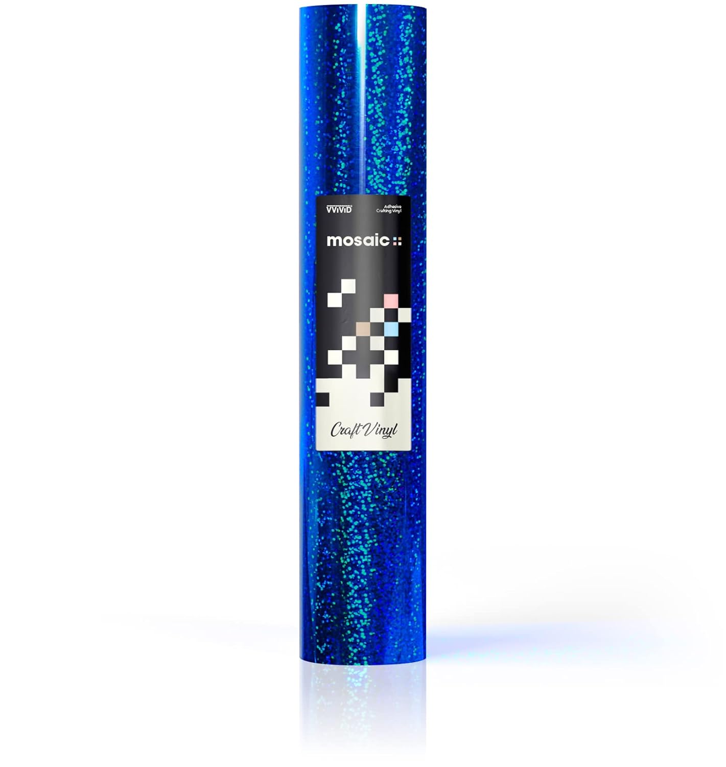 VViViD Mosaic+ Crafting Vinyl (Blue Holographic Glitter, 1ft x 5ft)