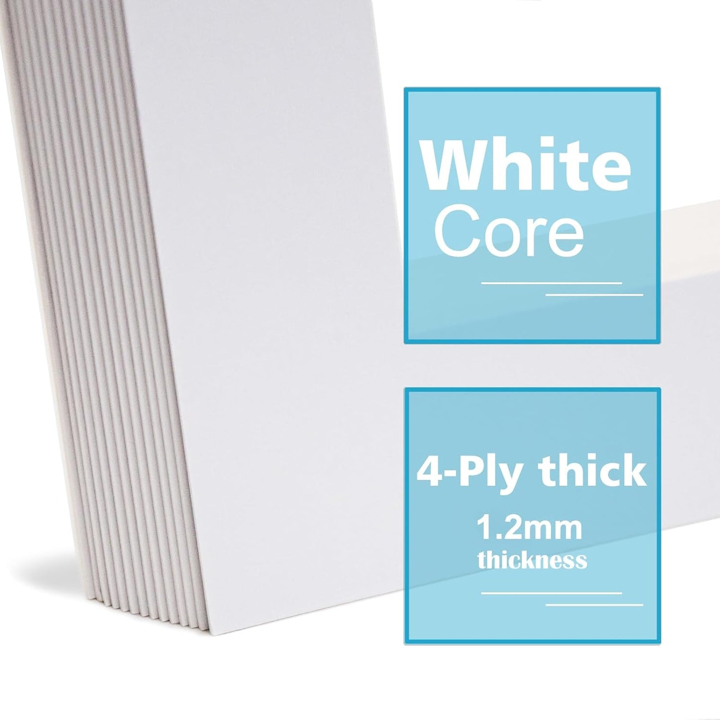 Egofine 5x7 White Picture Mats Pack of 25, Frame Mattes for 4x6 Pictures, Acid Free, 1.2mm Thickness, with Core Bevel Cut
