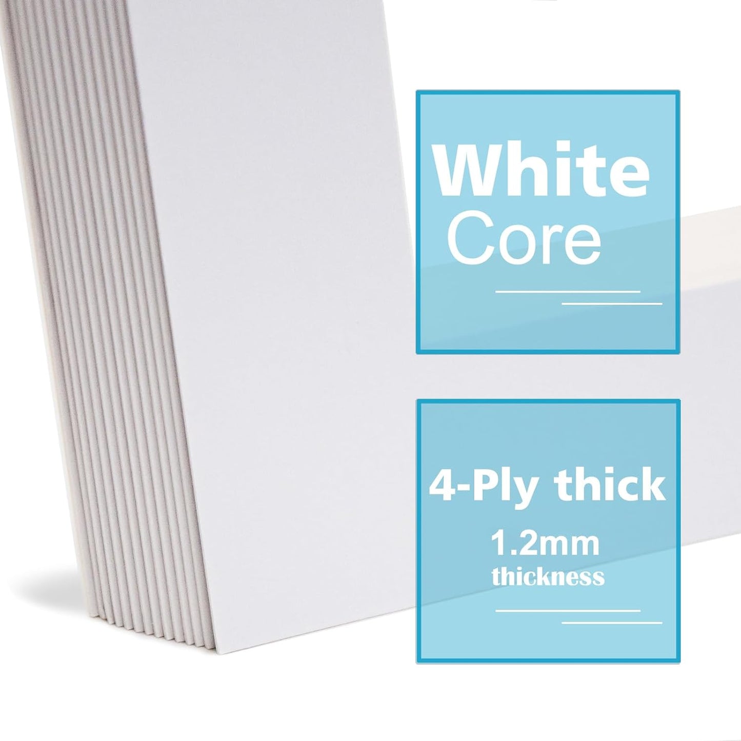 Egofine 11x14 White Picture Mats Pack of 25, Frame Mattes for 8x10 Pictures, Acid Free, 1.2mm Thickness, with Core Bevel Cut