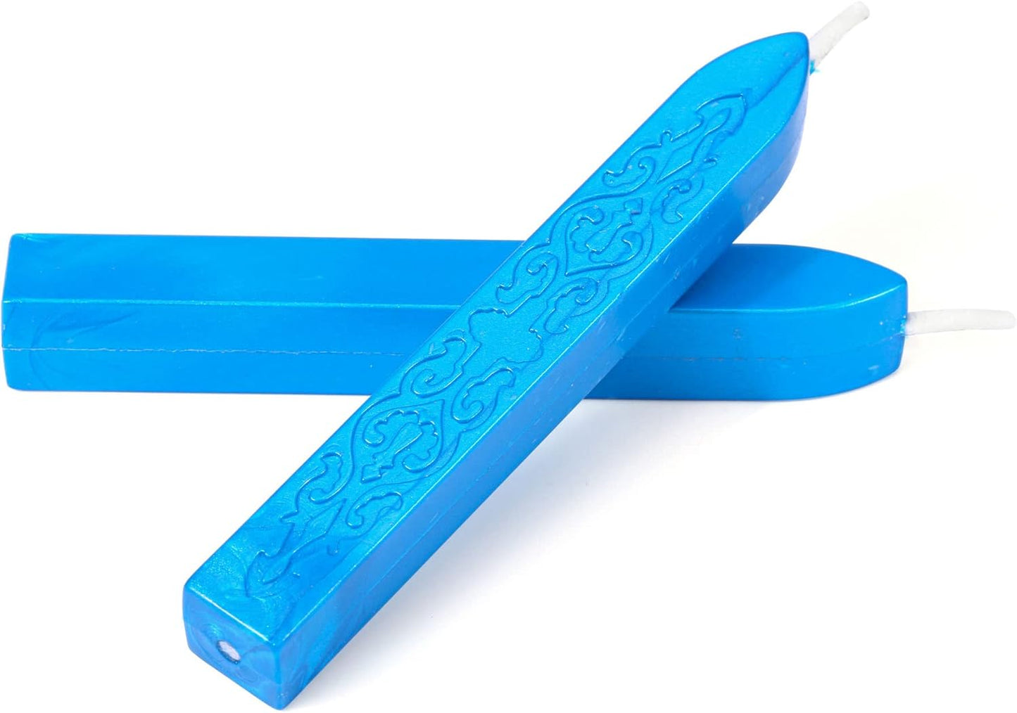 Yoption 5 Pcs Totem Fire Manuscript Sealing Sticks with Wicks Multi-Color Cord Wick Sealing Wax for Postage Letter Retro Vintage Wax Seal Stamp (Royal Blue)