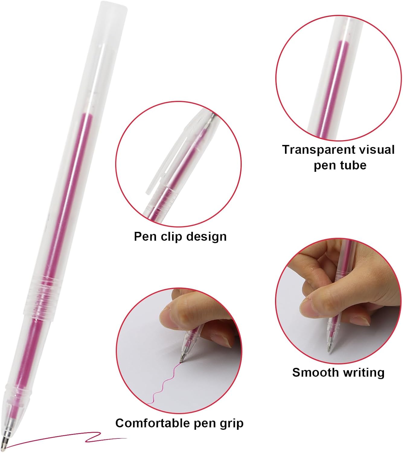 20 Pcs Heat Erasable Pens for Fabric 4 Colors Heat Erasable Fabric Marking Pens for Sewing Quilting Embroidery Dressmaking