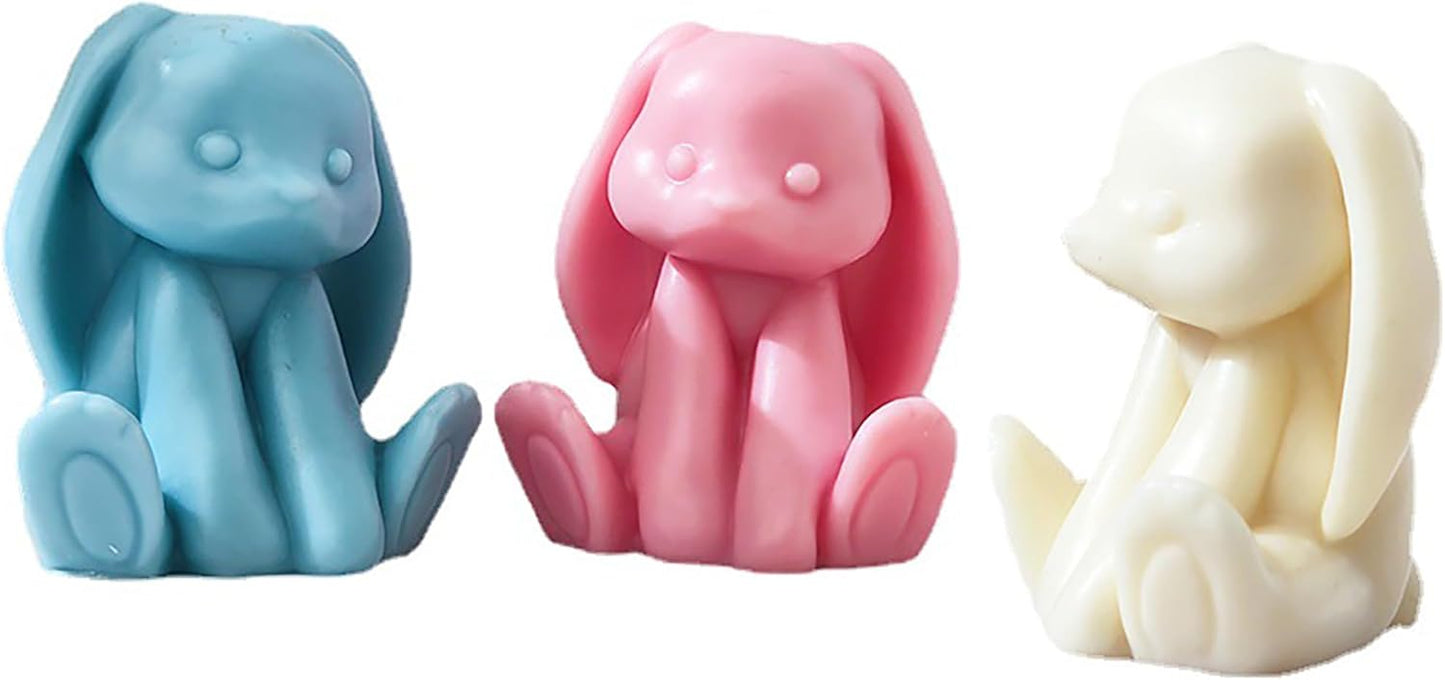 Rabbit Molds Large Ear Rabbit Candle Resin Mold - Resin Casting Silicone Molds for Home Decor & Candle Making Wave Spiral Mold