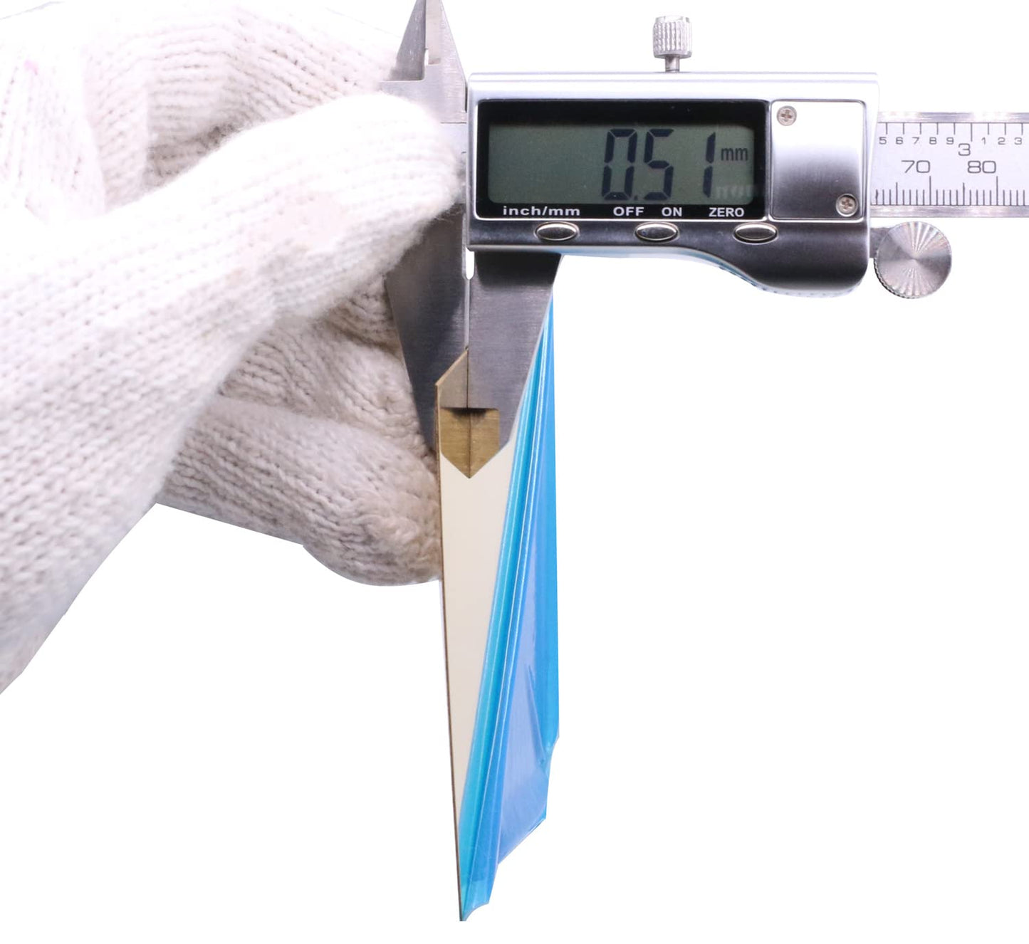 1 Pcs C280 Brass Sheet, 11.8" x 11.8", 24 Gauge(0.02"/0.51mm) Thickness, No Scratches, Protective Film on Both Sides