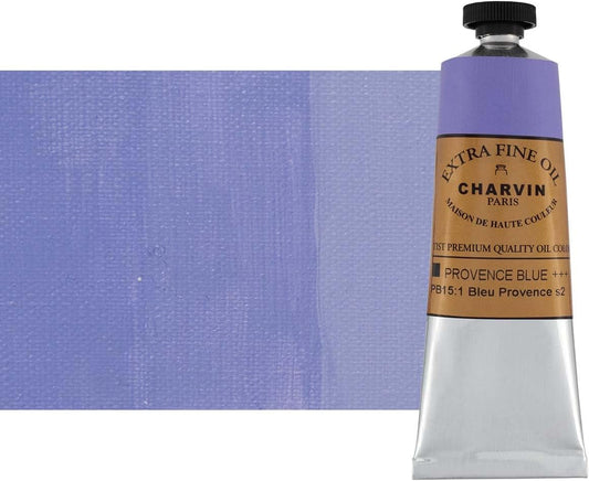 Charvin Extra Fine Oil Paint, Provence Blue 60 ml - Triple-Milled, Rich Texture, Poppy Oil-Based, Light-Fast, Handmade, Archival Quality
