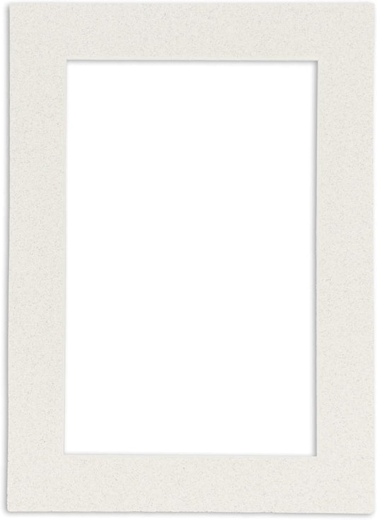 Poster Palooza 8.5x11 Mat Bevel Cut for 7x9 Photos - Acid Free Oyster Shell White Precut Matboard - For Pictures, Photos, Framing - 4-ply Thickness
