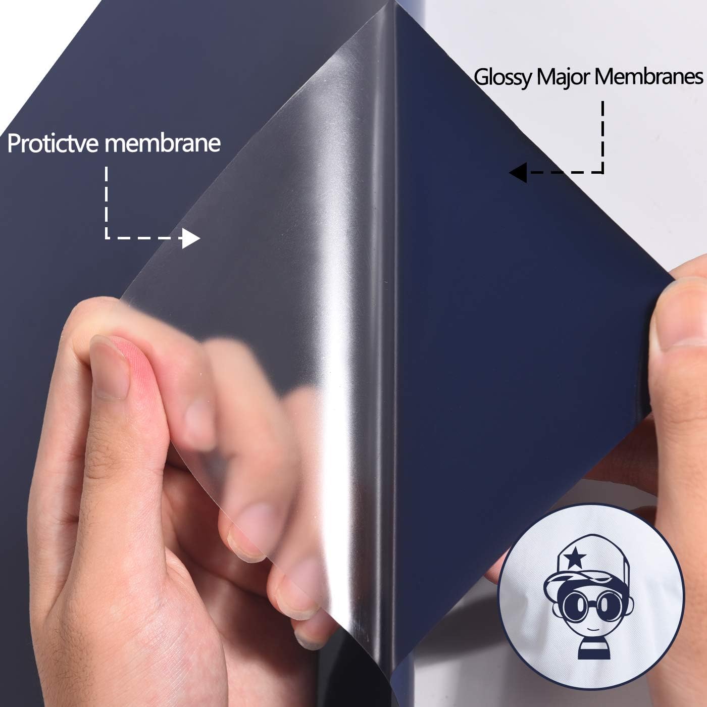 RENLITONG Navy Blue HTV Iron on Vinyl 12Inch by 10ft Roll Heat Transfer Vinyl for T-Shirt HTV Rolls for All Cutter Machine - Easy to Cut & Weed for Heat Transfer Design