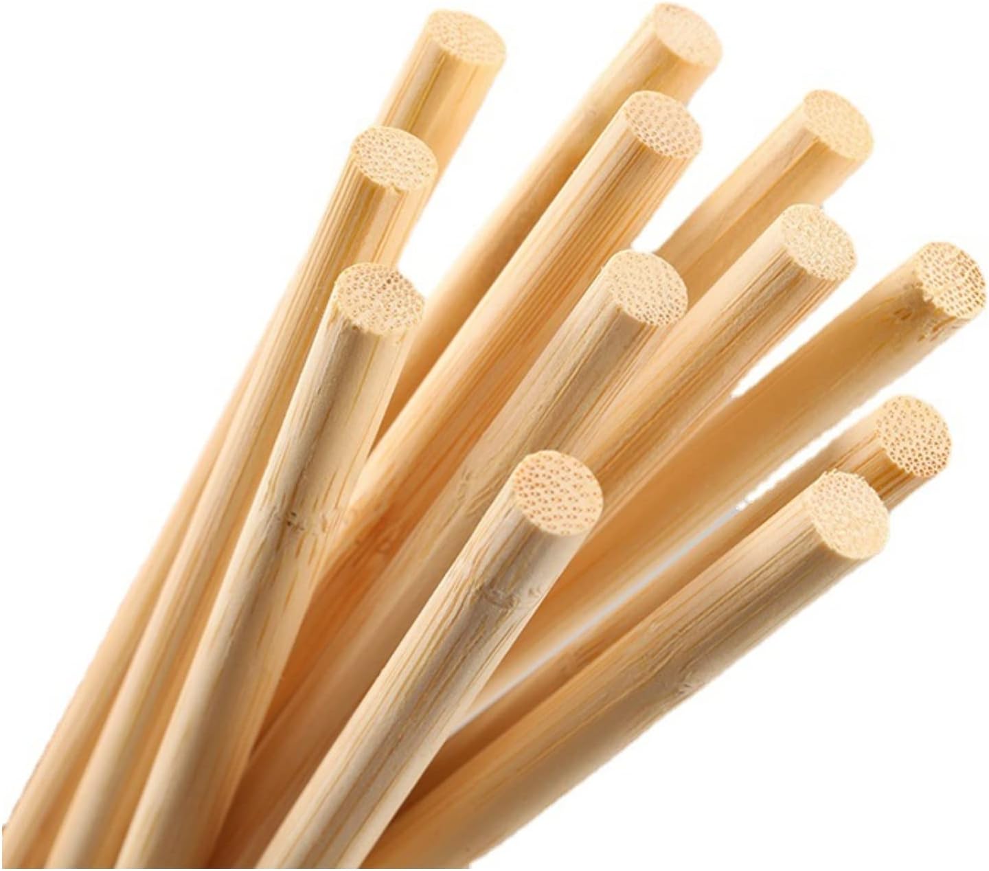HOPELF 25PCS Dowel Rods Wood Sticks Wooden Dowel Rods - 3/8 x 48 Inch Bamboo Sticks - for Crafts，Hardwood Dowel Rod Assortment，Wooden Rod Sticks Doweling Rods， DIYers.